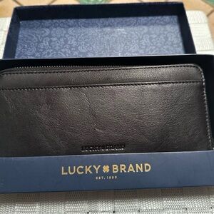 Lucky Brand Charcoal Leather Wallet